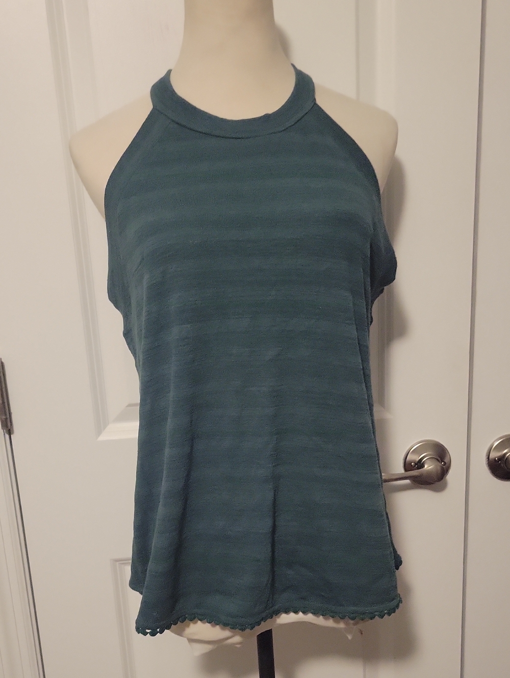 W5 Teal Halter Neck Tank Top